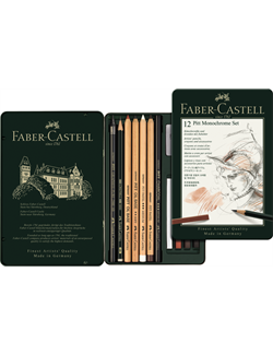 Faber-Castell Pitt Monochrome Sæt 12 dele